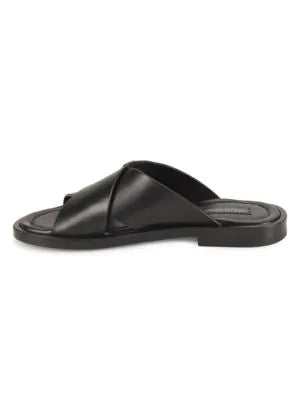 Roberto Cavalli Logo Leather Sandals