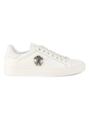 Roberto Cavalli Side Logo Leather Low-Top Sneakers