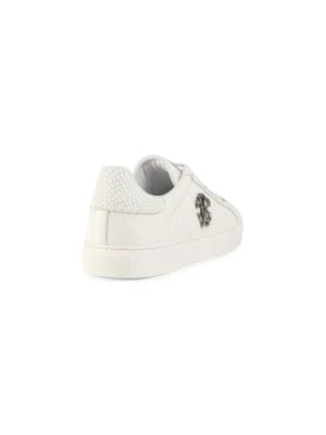 Roberto Cavalli Side Logo Leather Low-Top Sneakers