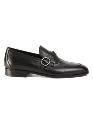 Roberto Cavalli Buckle Leather Loafers