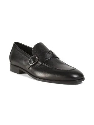 Roberto Cavalli Buckle Leather Loafers