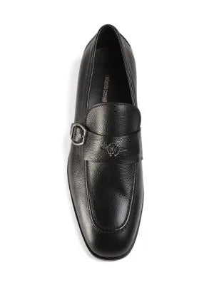Roberto Cavalli Buckle Leather Loafers