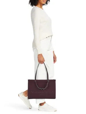Karl Lagerfeld Paris Savoie Logo Leather Tote Bag