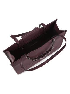 Karl Lagerfeld Paris Savoie Logo Leather Tote Bag