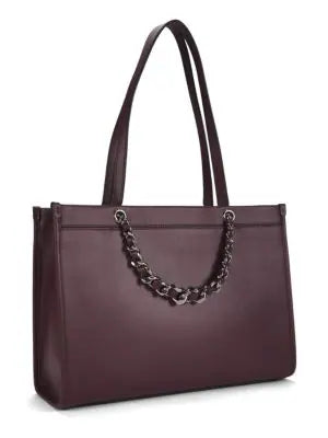 Karl Lagerfeld Paris Savoie Logo Leather Tote Bag