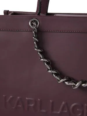 Karl Lagerfeld Paris Savoie Logo Leather Tote Bag