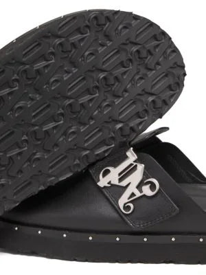 Palm Angels Studded Leather Mules