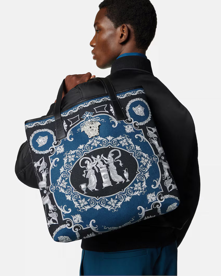 La Medusa Printed Canvas Tote