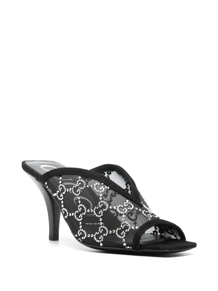 Gucci 90mm GG crystal-embellished sandals