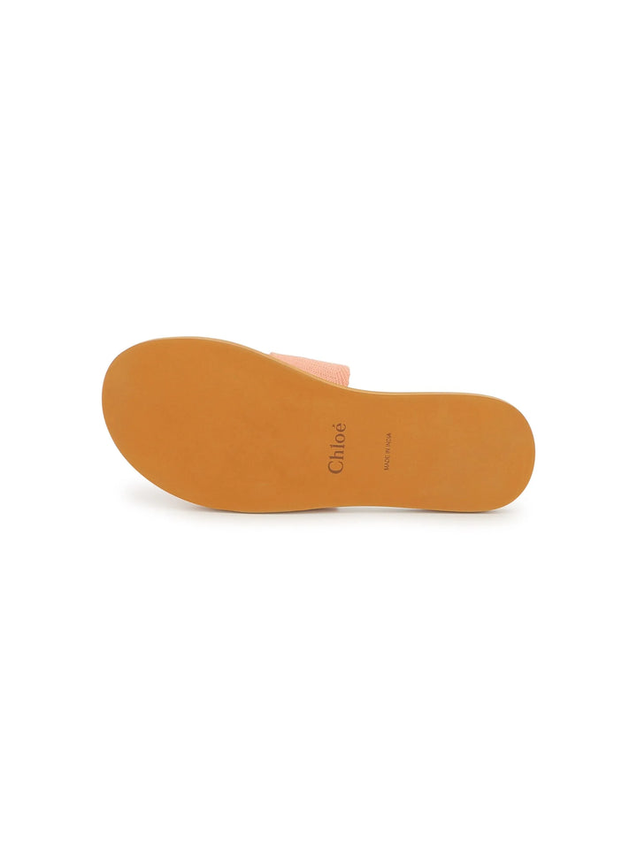 Chloé Kids logo-print flip flops