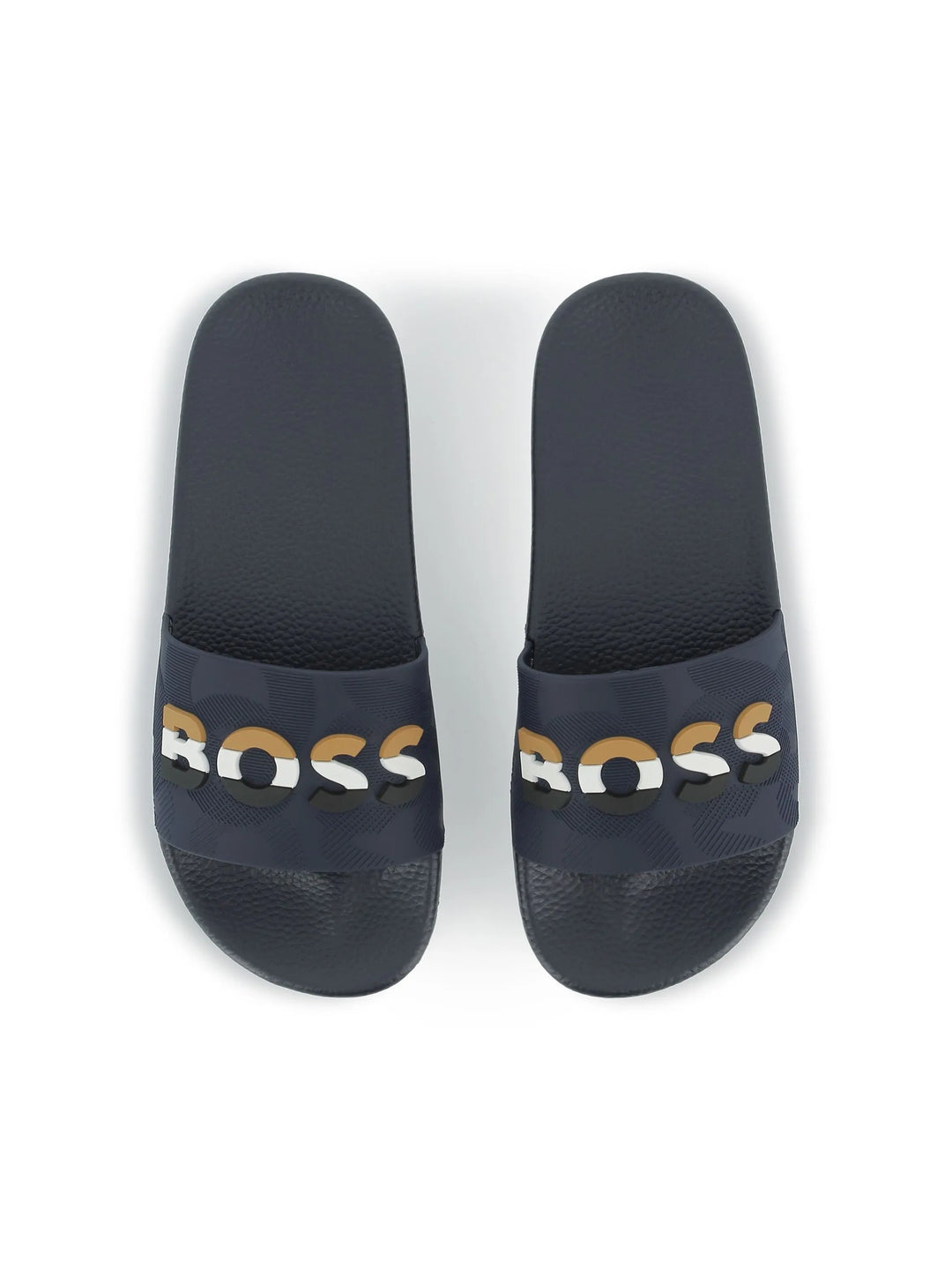 BOSS Kidswear logo-embossed slides