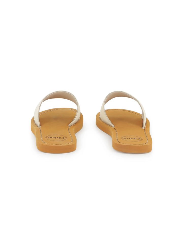 Chloé Kids logo-print flip flops