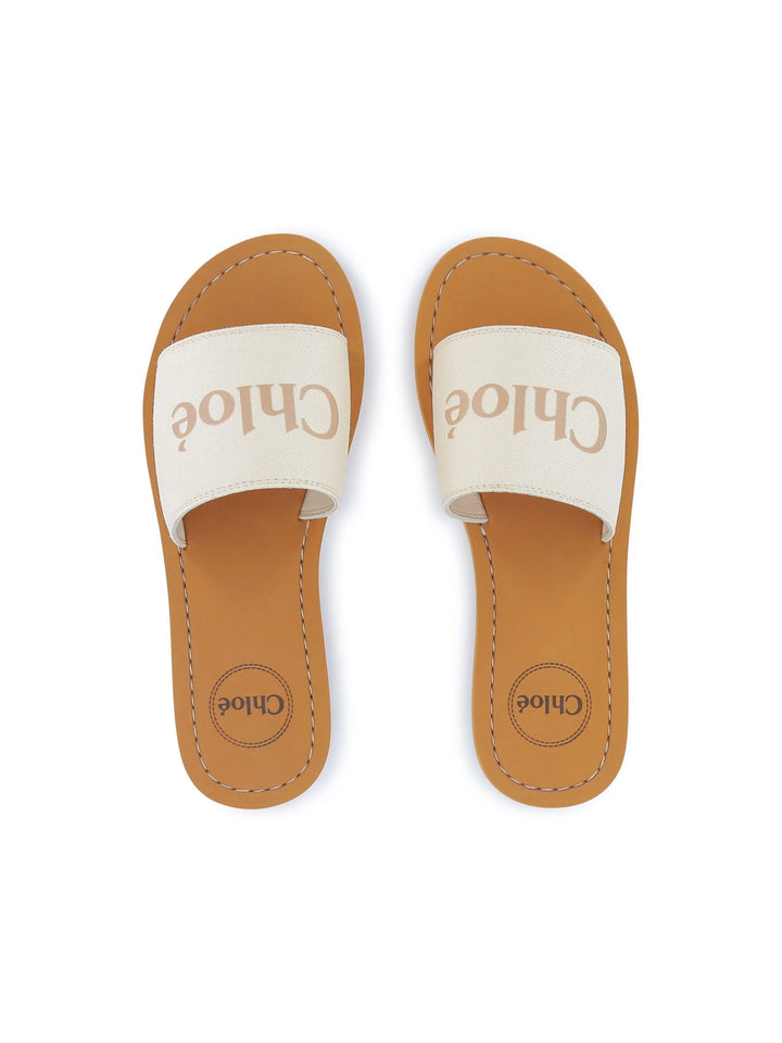 Chloé Kids logo-print flip flops