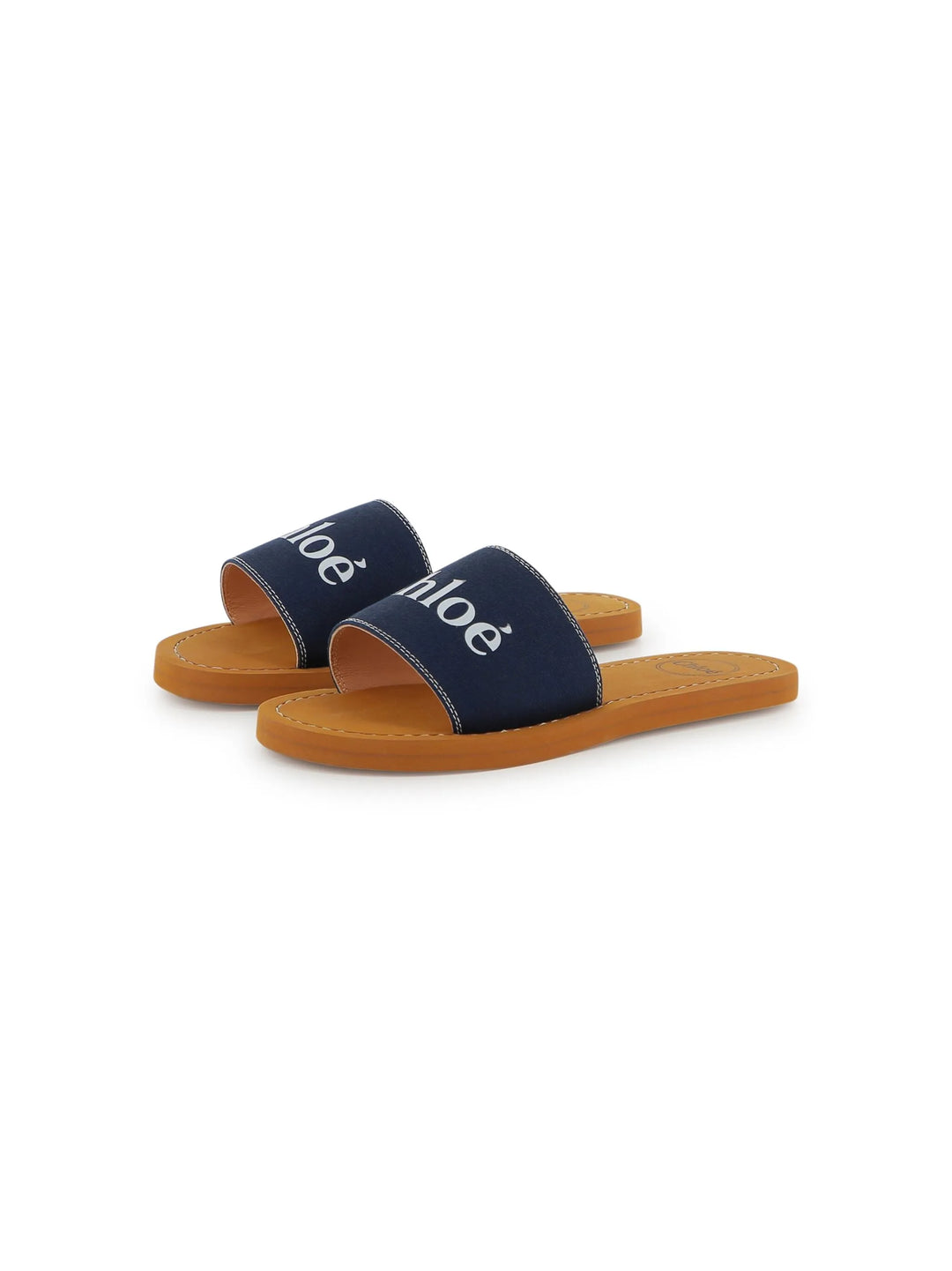 Chloé Kids logo-print flip flops