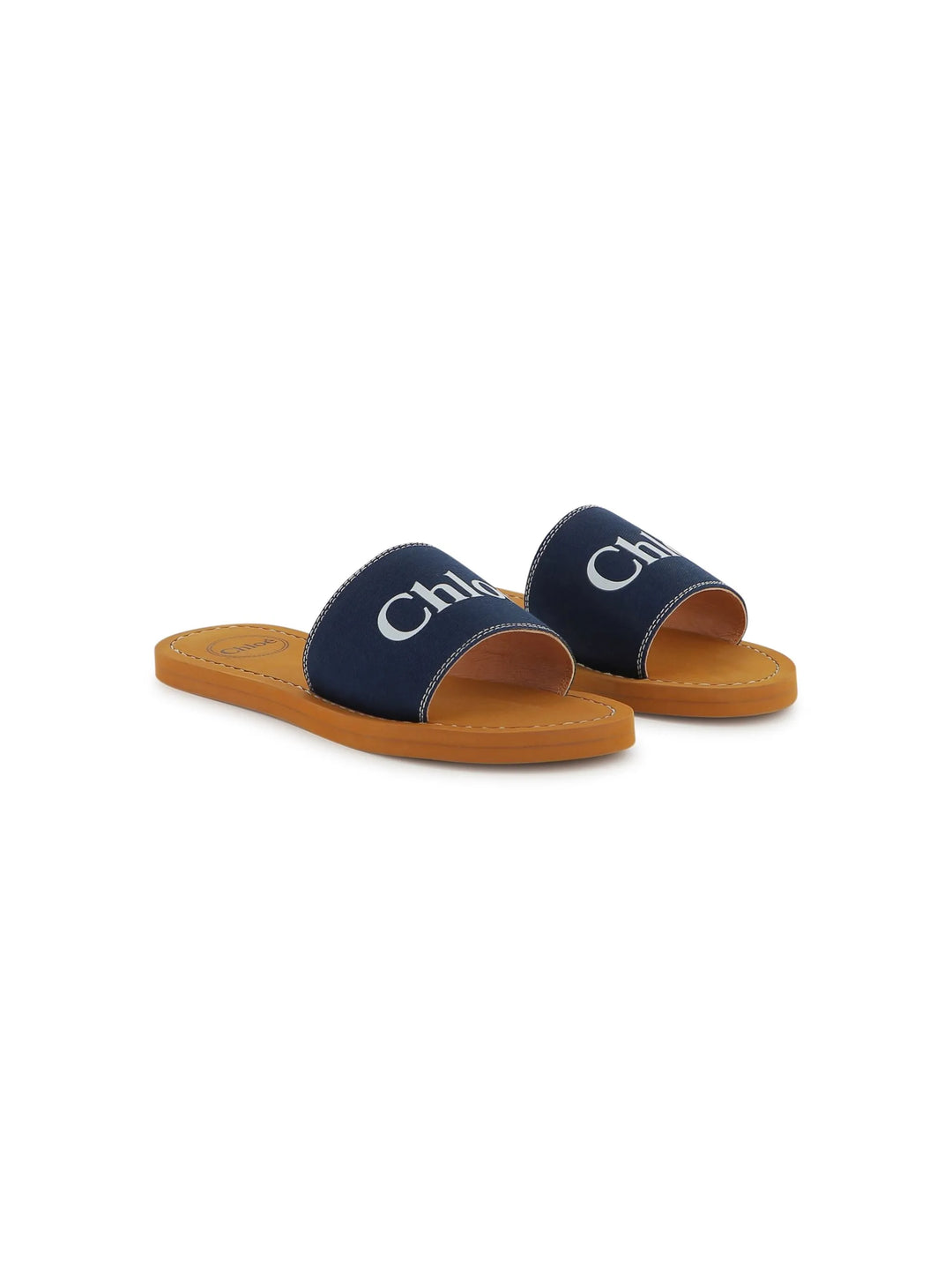 Chloé Kids logo-print flip flops