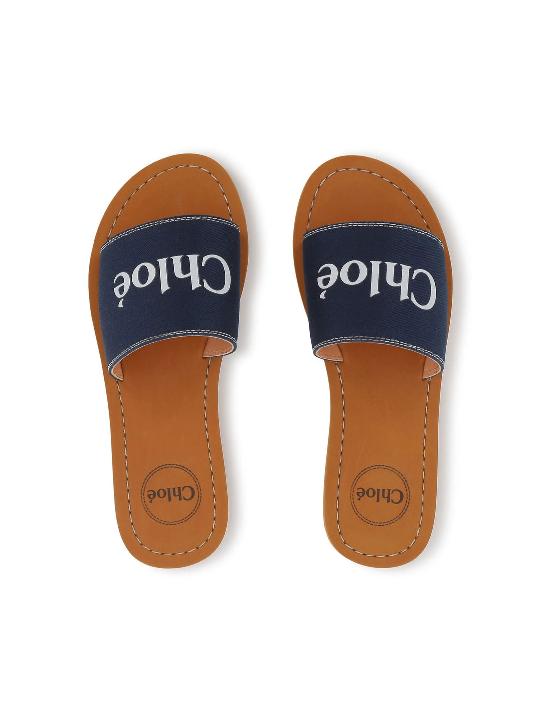 Chloé Kids logo-print flip flops