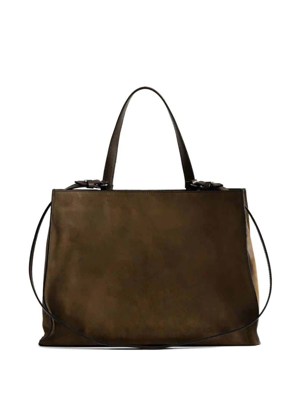 Zadig&Voltaire curved-detail suede tote bag