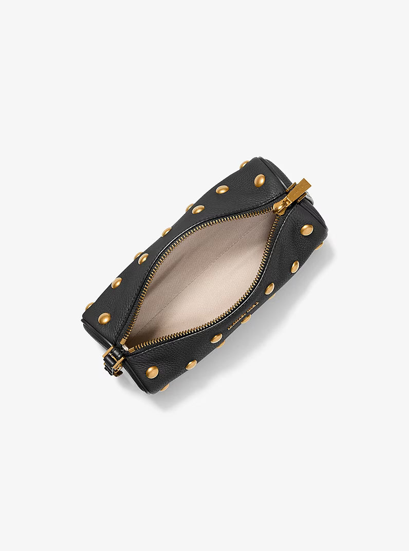 MICHAEL KORS Izzy Small Studded Pebbled Leather Barrel Pochette