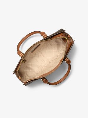 Michael Kors Arden Medium Printed Signature Logo Satchel