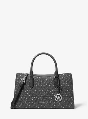 Michael Kors Arden Medium Printed Signature Logo Satchel