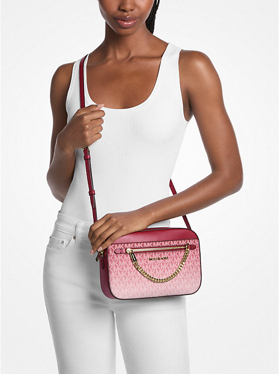 MICHAEL KORS Jet Set Large Ombré Signature Logo Crossbody Bag