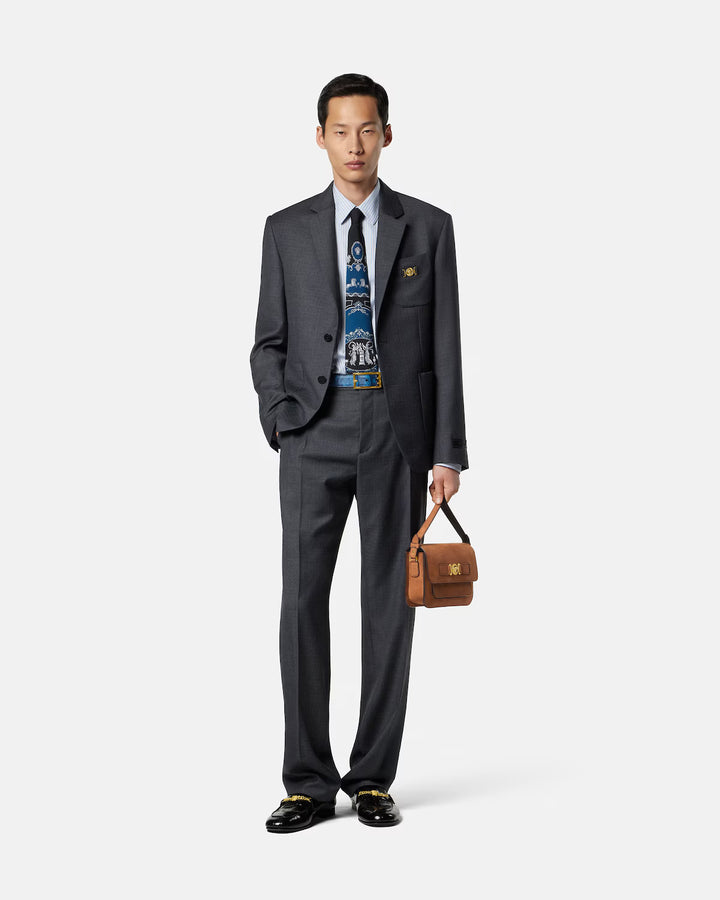 Medusa Biggie Nabuck Messenger Bag