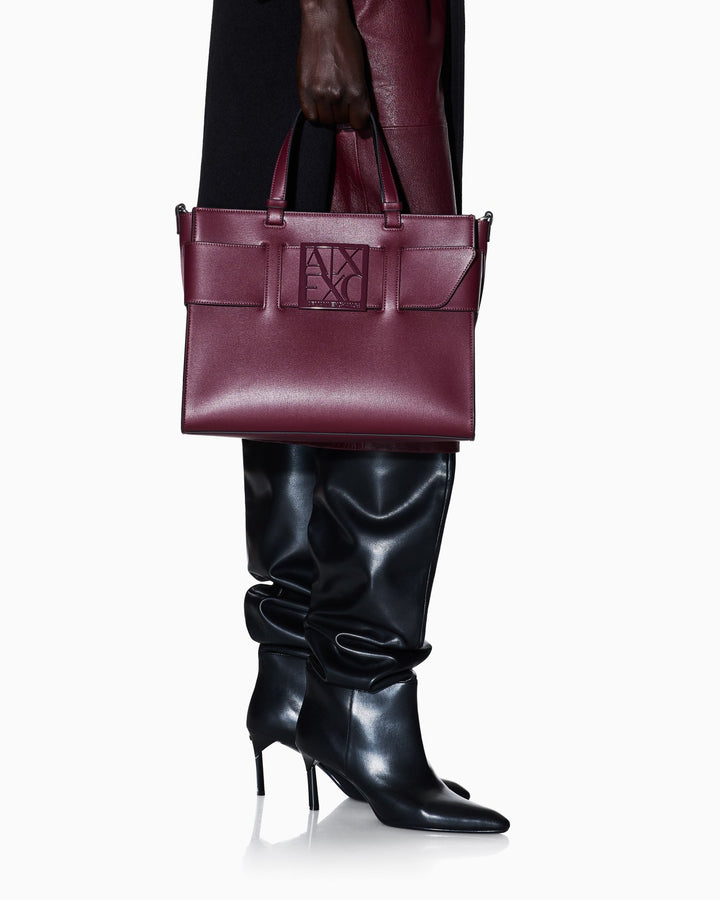 ARMANI Large tote bag with double handles and shoulder strap