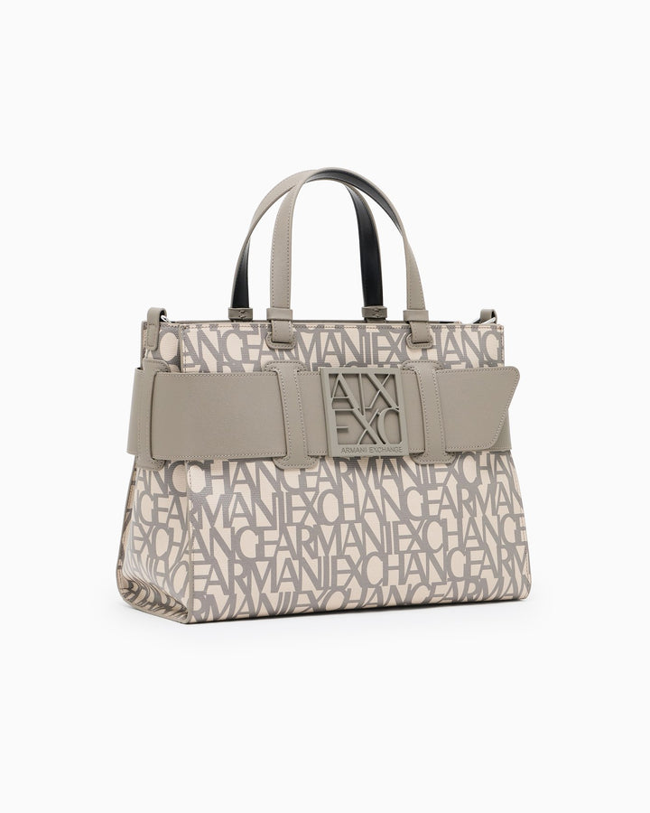 ARMANI Structured Fabric Shopper with Rope Handles