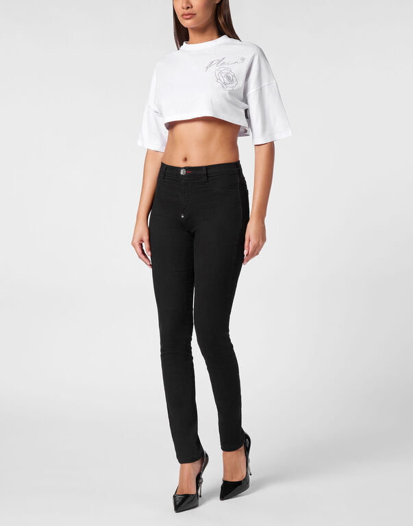 PHILIPP PLEIN Roses Cropped Top