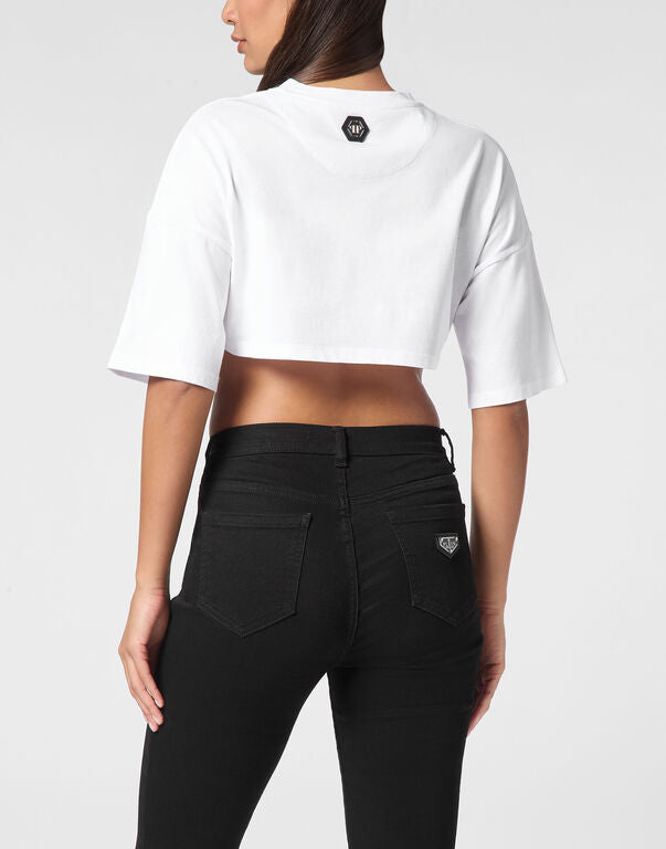 PHILIPP PLEIN Roses Cropped Top