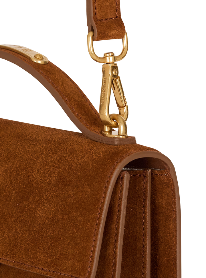 BALMAIN Suede B-Buzz Shoulder 24 bag