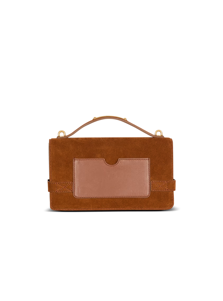 BALMAIN Suede B-Buzz Shoulder 24 bag