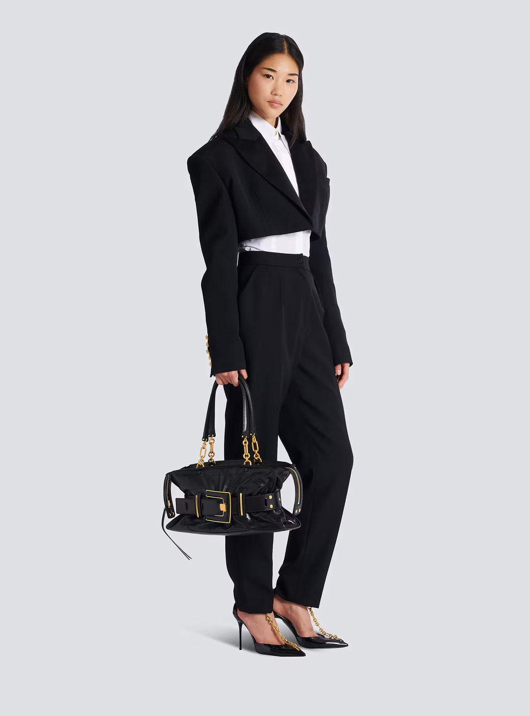 BALMAIN Calfskin leather Anthem bag