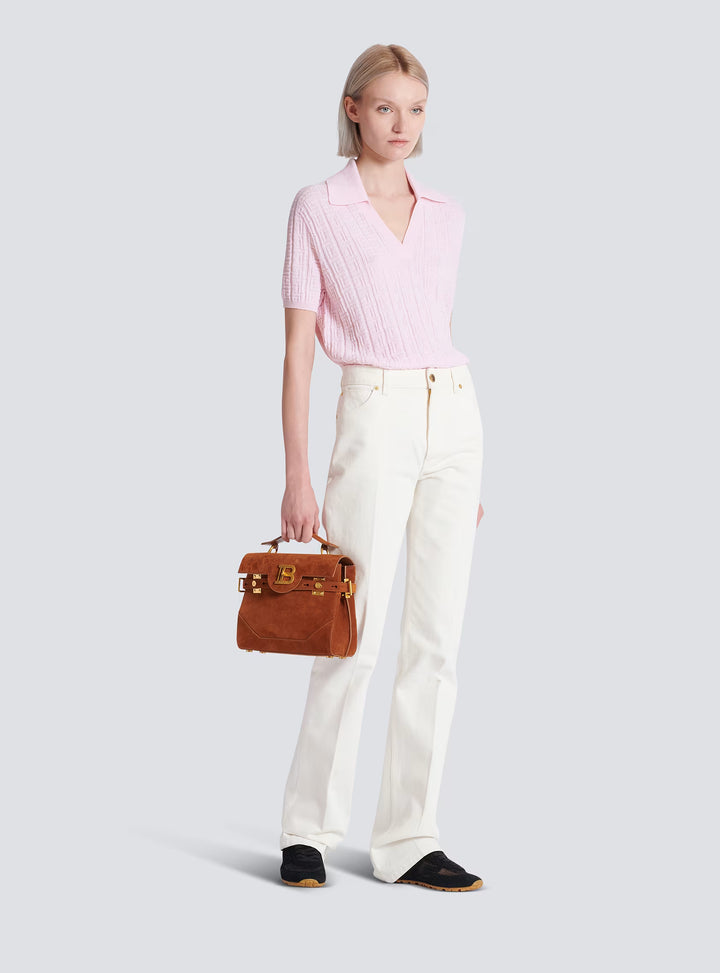 BALMAIN Suede B-Buzz 23 bag