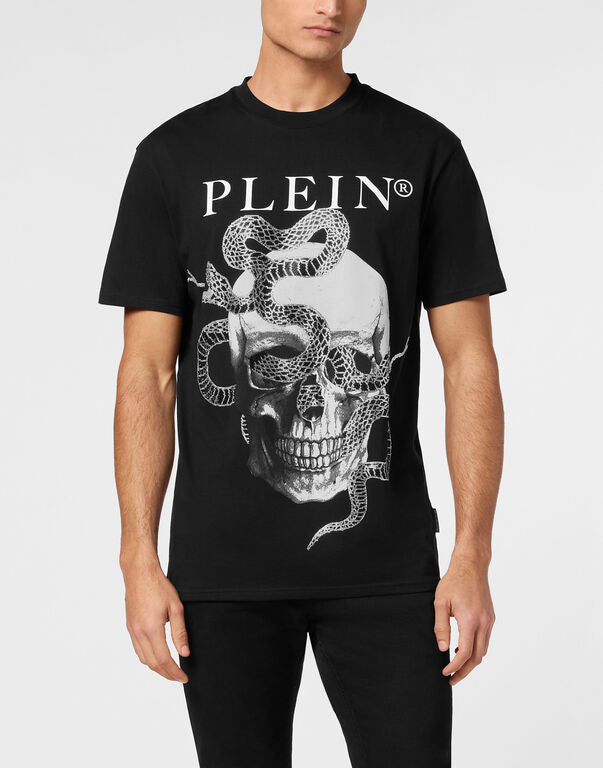 PHILIPP PLEIN Round Neck T-Shirt Skull Snake