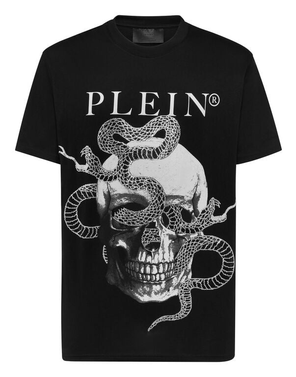 PHILIPP PLEIN Round Neck T-Shirt Skull Snake