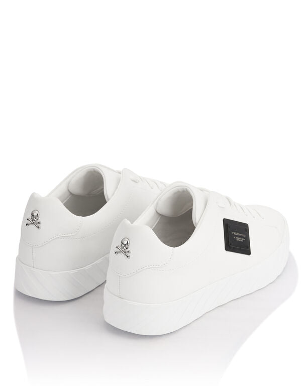 PHILIPP PLEIN Nappa Leather Low-Top Sneakers Placca