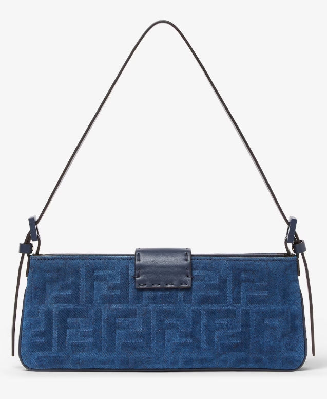 Fendi Baby B. Blue FF denim flocked mini-bag