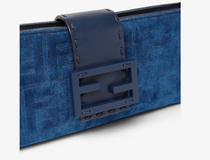 Fendi Baby B. Blue FF denim flocked mini-bag