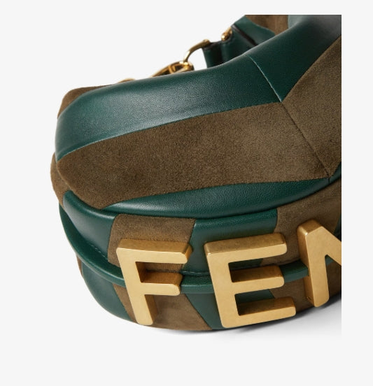 Fendigraphy Mini Mini-bag in leather and suede with two-tone inlay