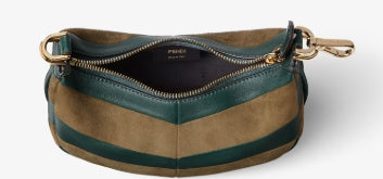 Fendigraphy Mini Mini-bag in leather and suede with two-tone inlay