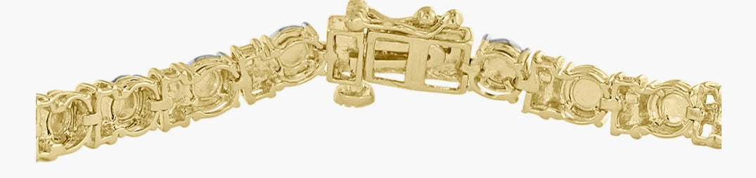 Two-Tone Diamond Tennis Bracelet