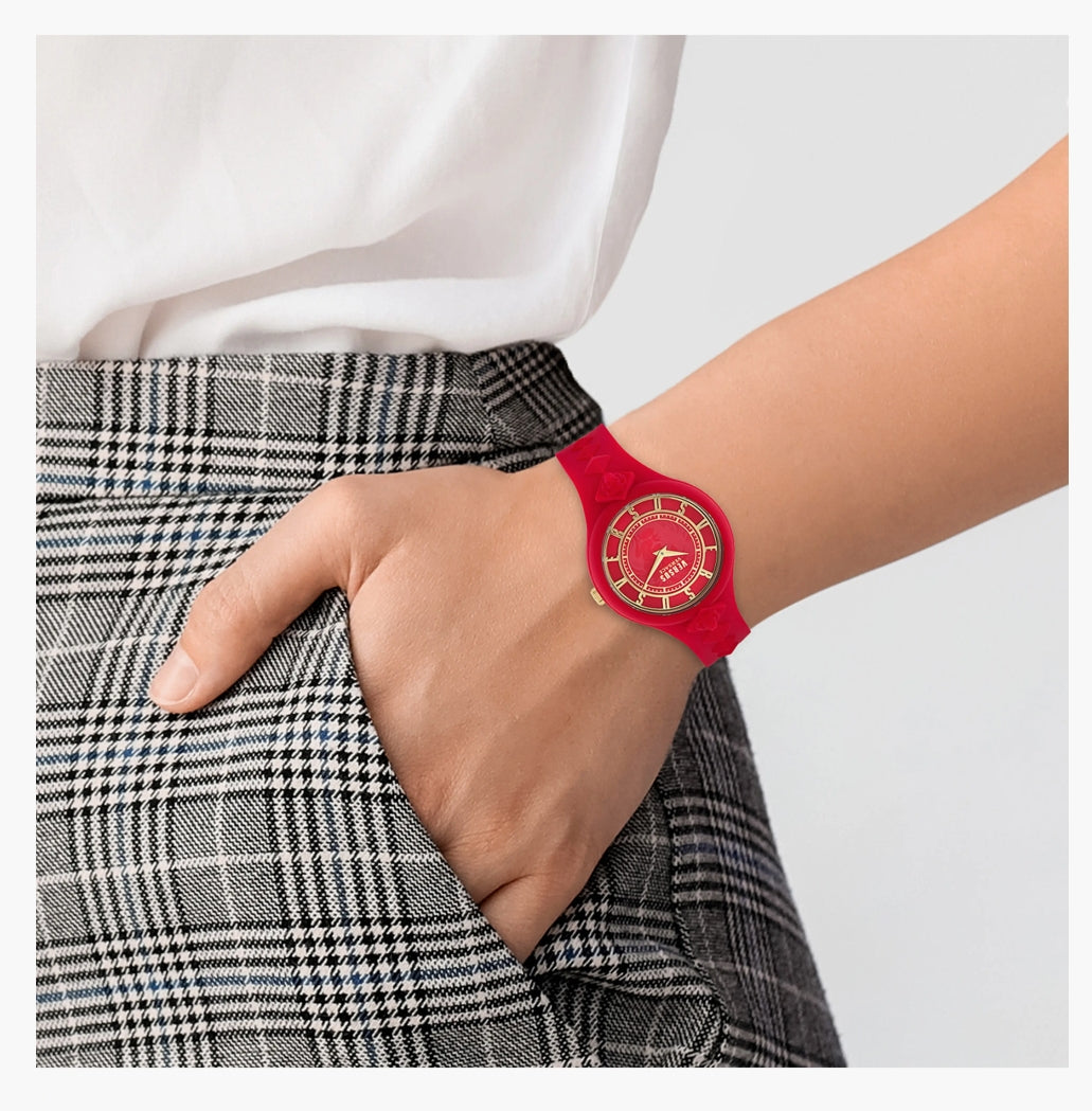 Versace Silicone Strap Watch, 39mm & Zip Case