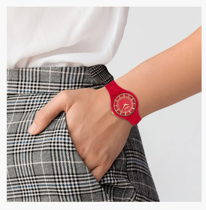 Versace Silicone Strap Watch, 39mm & Zip Case