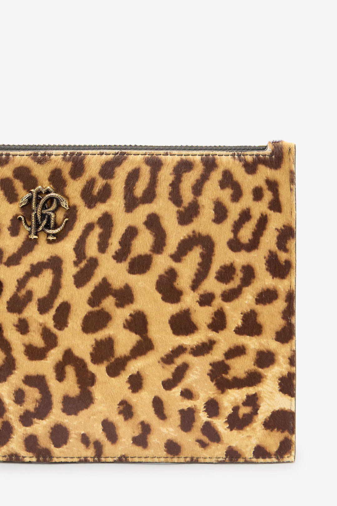 ROBERTO CAVALLI Small Jaguar-Skin Print Clutch
