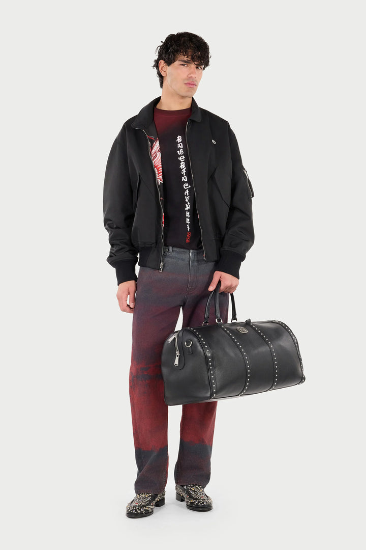 ROBERTO CAVALLI Tumbled Leather Travel Bag