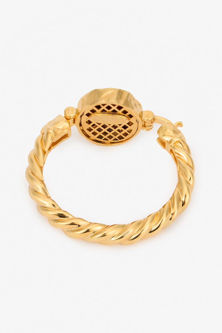 ROBERTO CAVALLI Golden Bangle With Ruby Stone