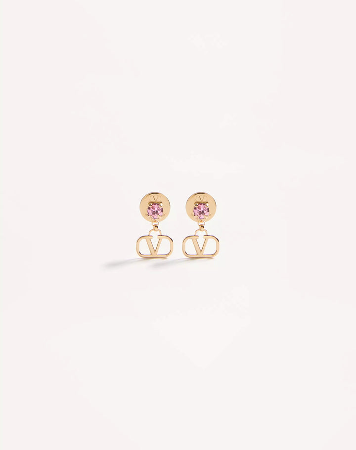VALENTINO Vlogo Signature Earrings In Metal And Swarovski® Crystals