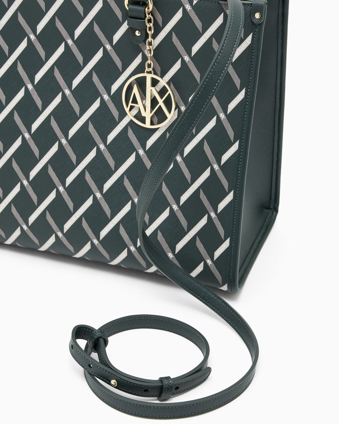 ARMANI Shopping bag with allover pattern