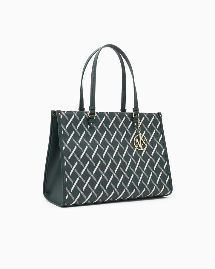ARMANI Shopping bag with allover pattern